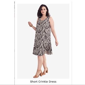 Roaman’s short crinkle dress size 12